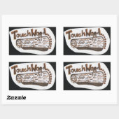 Sticker Rectangulaire Touch Wood (Feuille)