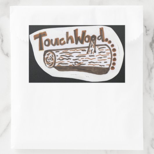 Sticker Rectangulaire Touch Wood (Sac)