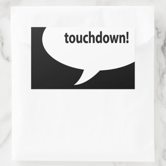 Sticker Rectangulaire touchdown! (Sac)