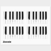 Sticker Rectangulaire Touches de clavier de piano (Feuille)