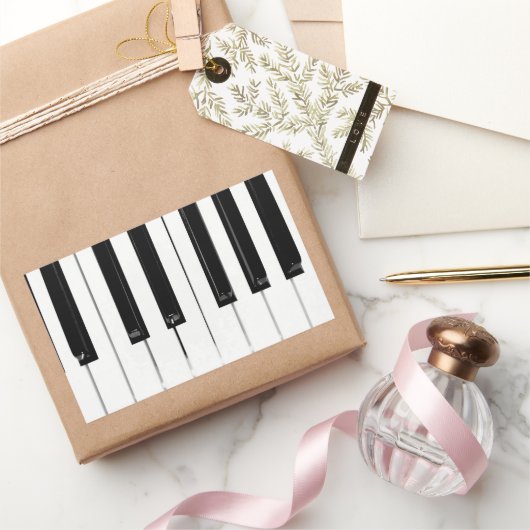 Sticker Rectangulaire Touches de clavier de piano (Cadeaux)