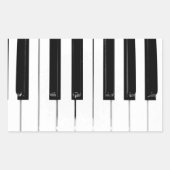 Sticker Rectangulaire Touches de clavier de piano (Devant)