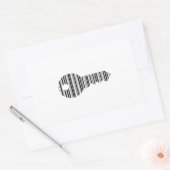 Sticker Rectangulaire Touches de code barre de clés Conception Motif de (Enveloppe)