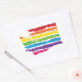 Sticker Rectangulaire touches de couleurs de washington (Enveloppe)