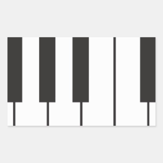 Sticker Rectangulaire Touches de piano (Devant)