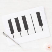Sticker Rectangulaire Touches de piano (Enveloppe)