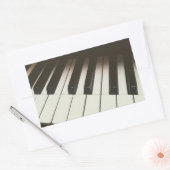 Sticker Rectangulaire Touches de piano - Photographie noir et blanc élég (Enveloppe)