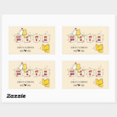 Sticker Rectangulaire Toujours & Éternellement Drapeau Lesbien Coucher d (Feuille)