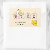 Sticker Rectangulaire Toujours & Éternellement Drapeau Lesbien Coucher d (Sac)