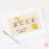 Sticker Rectangulaire Toujours & Éternellement Drapeau Lesbien Coucher d (Enveloppe)