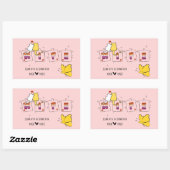 Sticker Rectangulaire Toujours & Éternellement Drapeau Lesbien Coucher d (Feuille)