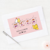 Sticker Rectangulaire Toujours & Éternellement Drapeau Lesbien Coucher d (Enveloppe)