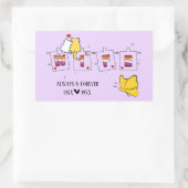 Sticker Rectangulaire Toujours & Éternellement Drapeau Lesbien Coucher d (Sac)