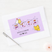 Sticker Rectangulaire Toujours & Éternellement Drapeau Lesbien Coucher d (Enveloppe)