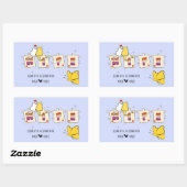 Sticker Rectangulaire Toujours & Éternellement Drapeau Lesbien Coucher d (Feuille)