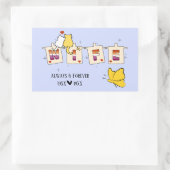 Sticker Rectangulaire Toujours & Éternellement Drapeau Lesbien Coucher d (Sac)