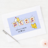 Sticker Rectangulaire Toujours & Éternellement Drapeau Lesbien Coucher d (Enveloppe)
