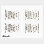 Sticker Rectangulaire toujours se rappeler que vous êtes courageux que v (Feuille)
