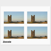 Sticker Rectangulaire Tour Broadway dans le rectangle Cotswolds autocoll (Feuille)