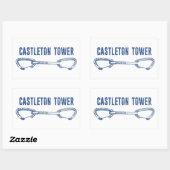 Sticker Rectangulaire Tour Castleton Escalade Quickdraw (Feuille)