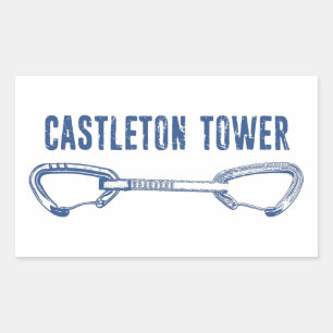 Sticker Rectangulaire Tour Castleton Escalade Quickdraw