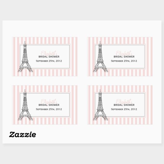 Sticker Rectangulaire Tour Eiffel (Feuille)