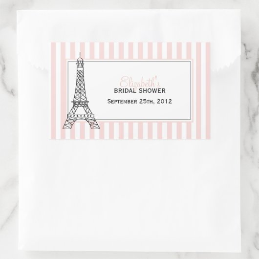 Sticker Rectangulaire Tour Eiffel (Sac)