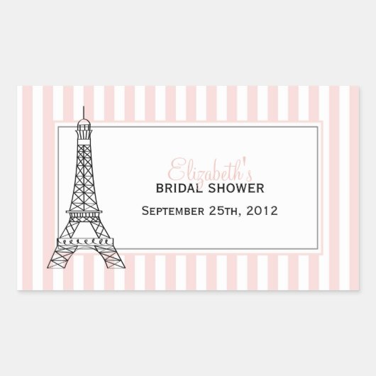 Sticker Rectangulaire Tour Eiffel (Devant)