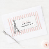 Sticker Rectangulaire Tour Eiffel (Enveloppe)