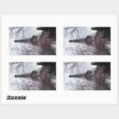 Sticker Rectangulaire Tour Eiffel fleurie (Feuille)