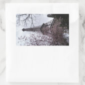 Sticker Rectangulaire Tour Eiffel fleurie (Sac)