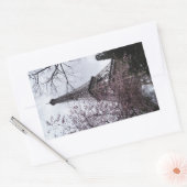 Sticker Rectangulaire Tour Eiffel fleurie (Enveloppe)