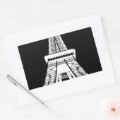 Sticker Rectangulaire Tour Eiffel noir blanc (Enveloppe)