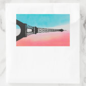 Sticker Rectangulaire Tour Eiffel, Paris (Sac)