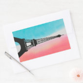 Sticker Rectangulaire Tour Eiffel, Paris (Enveloppe)