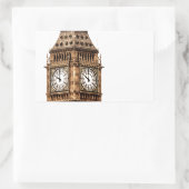 Sticker Rectangulaire Tour Sepia Big Ben (Sac)