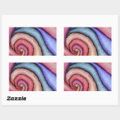 Sticker Rectangulaire Tourbillon d'aquarelle (Feuille)