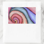 Sticker Rectangulaire Tourbillon d'aquarelle (Sac)