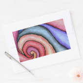 Sticker Rectangulaire Tourbillon d'aquarelle (Enveloppe)