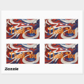 Sticker Rectangulaire Tourbillon rouge blanc et bleu (Feuille)