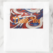 Sticker Rectangulaire Tourbillon rouge blanc et bleu (Sac)