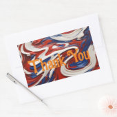 Sticker Rectangulaire Tourbillon rouge blanc et bleu (Enveloppe)