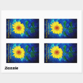Sticker Rectangulaire Tournesol (Feuille)
