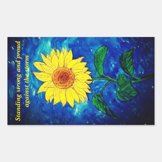 Sticker Rectangulaire Tournesol (Devant)