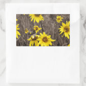 Sticker Rectangulaire Tournesol dans la Montagne Rocheuse (Sac)