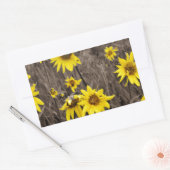 Sticker Rectangulaire Tournesol dans la Montagne Rocheuse (Enveloppe)