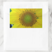 Sticker Rectangulaire Tournesol et graines, Spirale, Ratio doré (Sac)