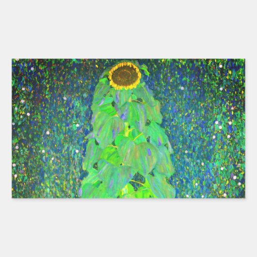 Sticker Rectangulaire Tournesol Gustav Klimt (Devant)