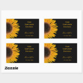 Sticker Rectangulaire Tournesol Jaune Arrière - plan Noir Pays Rustique (Feuille)