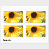 Sticker Rectangulaire Tournesol peinture numérique (Feuille)